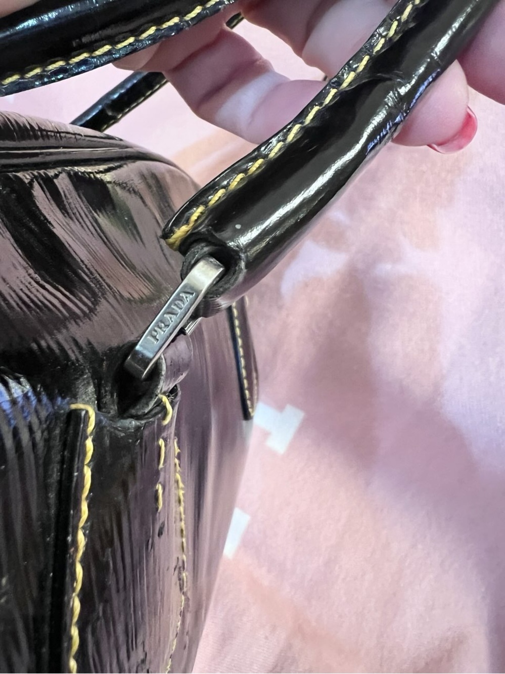 Prada⭐️Venice Black Patent Leather Bowler Bag! Offers are always welcome! - Picture 7 of 16